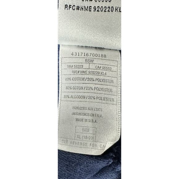 Vintage 90’s Youth Center Swoosh Nike Blue Hoodie Size XL 18-20 USA made Orange - Picture 4 of 8